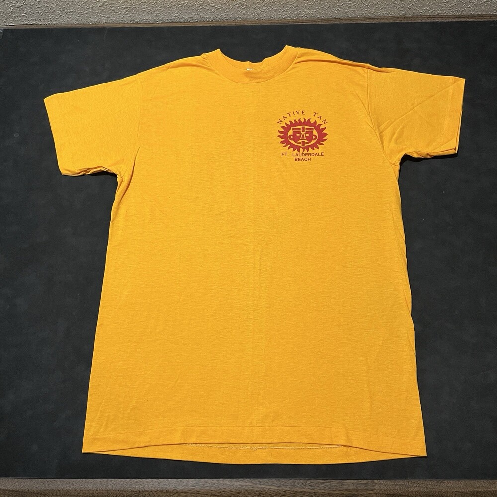 1980s Spring Break Shirt Tiki Hut Bar Freaknik Vintage Hip Hop Ft Lauderdale Sun